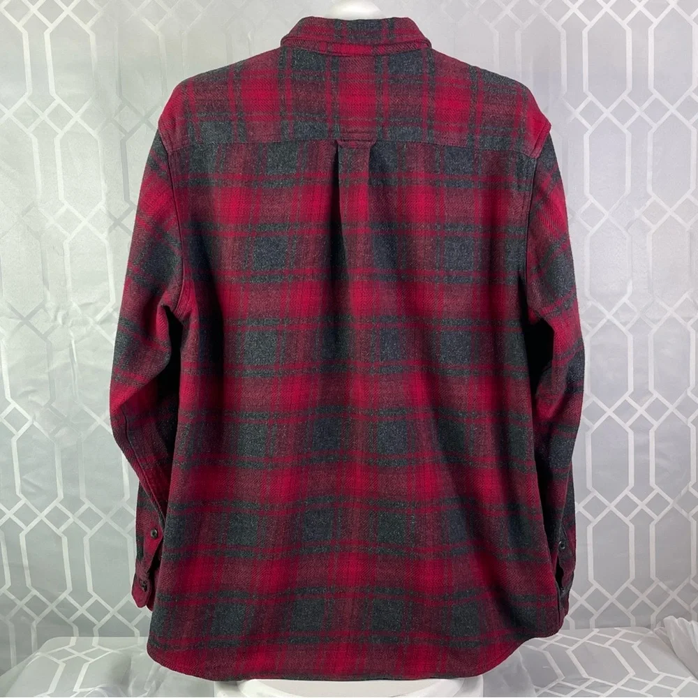 Orvis Classic Collection Heavyweight Flannel Shacket w/Hand Pockets Red Plaid XL